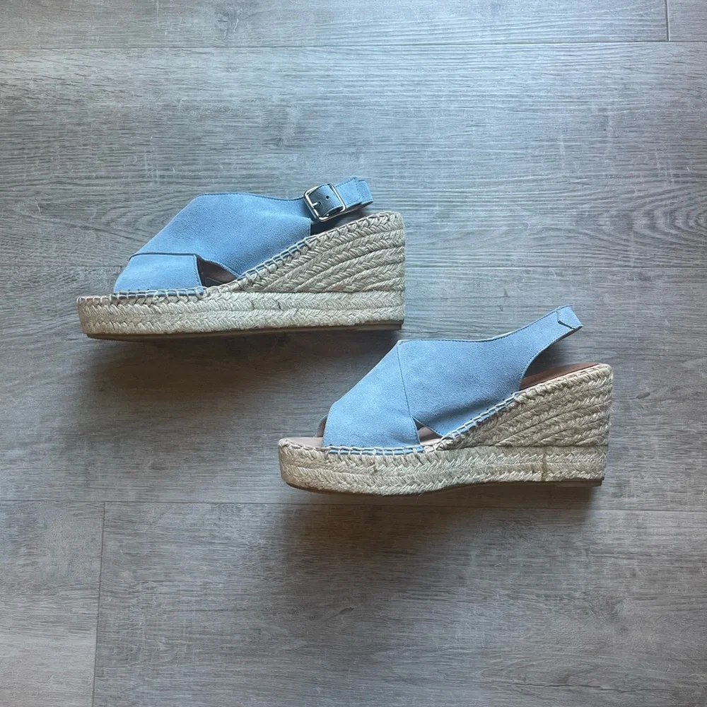 Patricia Green Madeline Suede Leather Espadrille Sandals Size 6 Made In Spain - Picture 5 of 11